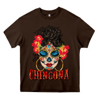 Chocolate Brown chingona latina bun mama Heavy Core Tee - BundleAndBundleShop