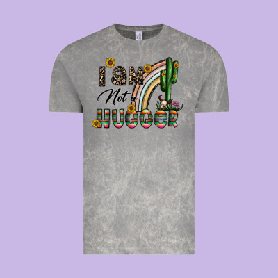 I Am Not A Hugger Vintage Tee Designed By Cowhidedigitalart