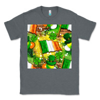 Charcoal Heather Ireland flag with St. Patrick's Day  digital paper Classic Tee - BundleAndBundleShop