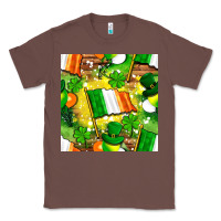 Chestnut Ireland flag with St. Patrick's Day  digital paper Classic Tee - BundleAndBundleShop