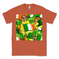 Copper Ireland flag with St. Patrick's Day  digital paper Classic Tee - BundleAndBundleShop
