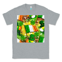 Heather Grey Ireland flag with St. Patrick's Day  digital paper Classic Tee - BundleAndBundleShop
