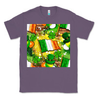 Lavender Ireland flag with St. Patrick's Day  digital paper Classic Tee - BundleAndBundleShop