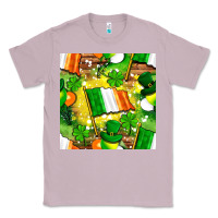 Lilac Ireland flag with St. Patrick's Day  digital paper Classic Tee - BundleAndBundleShop