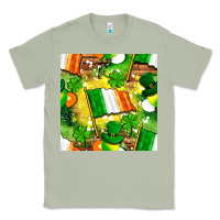 Matcha Ireland flag with St. Patrick's Day  digital paper Classic Tee - BundleAndBundleShop