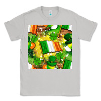 Moon Dust Ireland flag with St. Patrick's Day  digital paper Classic Tee - BundleAndBundleShop