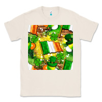 Natural Ireland flag with St. Patrick's Day  digital paper Classic Tee - BundleAndBundleShop