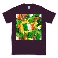 Plum Ireland flag with St. Patrick's Day  digital paper Classic Tee - BundleAndBundleShop