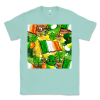 Seafoam Ireland flag with St. Patrick's Day  digital paper Classic Tee - BundleAndBundleShop