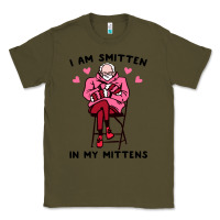 Army Green funny i am smitten in my mittens bernie Classic Tee - artisFamous