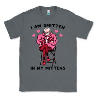 Charcoal Heather funny i am smitten in my mittens bernie Classic Tee - artisFamous