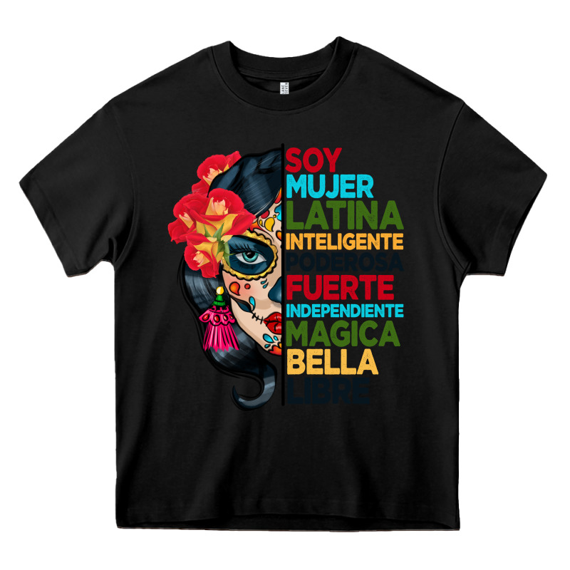 Sugar Skull Women Hispanic Heritage Month Heavy Core Tee by BundleAndBundleShop | Teevron