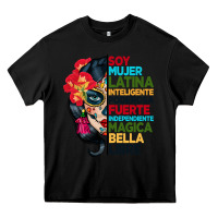 Black sugar skull women hispanic heritage month Heavy Core Tee - BundleAndBundleShop