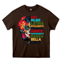 Chocolate Brown sugar skull women hispanic heritage month Heavy Core Tee - BundleAndBundleShop