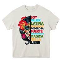 Cream sugar skull women hispanic heritage month Heavy Core Tee - BundleAndBundleShop