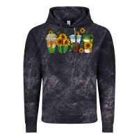 Cloud Black sunflowers coffee cups Vintage Hoodie - AdoDesignShop