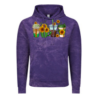 Cloud Purple sunflowers coffee cups Vintage Hoodie - AdoDesignShop