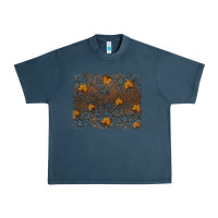 Midnight Navy tooled leather fall background Urban Heavy Tee - RanaPortraitStore