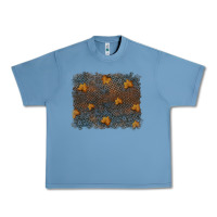Pebble Blue tooled leather fall background Urban Heavy Tee - RanaPortraitStore