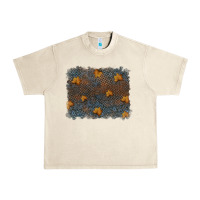 Sandshell tooled leather fall background Urban Heavy Tee - RanaPortraitStore