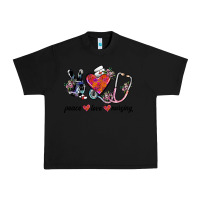 Black peace love nursing Urban Heavy Tee - SublimationCraftShop