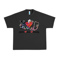 Pigment Black peace love nursing Urban Heavy Tee - SublimationCraftShop