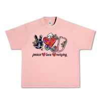 Salmon peace love nursing Urban Heavy Tee - SublimationCraftShop