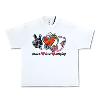 White peace love nursing Urban Heavy Tee - SublimationCraftShop