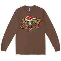 Chestnut christmas joy baby cow Long Sleeve Tee - BarkalooDesign