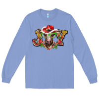Colony Blue christmas joy baby cow Long Sleeve Tee - BarkalooDesign