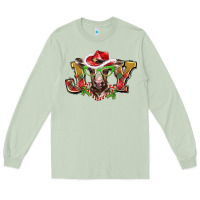 Matcha christmas joy baby cow Long Sleeve Tee - BarkalooDesign