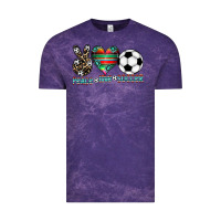 Cloud Purple peace love soccer Vintage Tee - CowhideDigitalArt