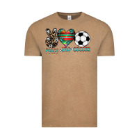Vintage Coffee peace love soccer Vintage Tee - CowhideDigitalArt