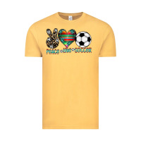 Vintage Mustard peace love soccer Vintage Tee - CowhideDigitalArt