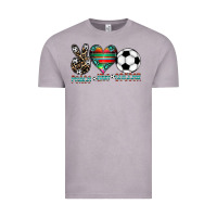 Vintage Zinc peace love soccer Vintage Tee - CowhideDigitalArt