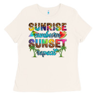 Bone sunrise sunburn sunset repeat Ladies Tee - Artiststas