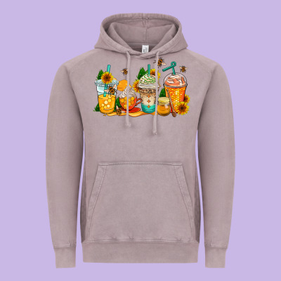 Bumble Bee Coffee Cups Vintage Hoodie Designed By Adodesignshop