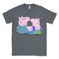 Charcoal Heather peppa pig family Classic Tee - artisFamous