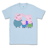 Dusty Blue peppa pig family Classic Tee - artisFamous