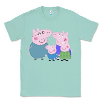 Seafoam peppa pig family Classic Tee - artisFamous