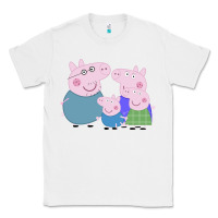 White peppa pig family Classic Tee - artisFamous