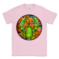 Bubblegum Pink lobster round Classic Tee - BarkalooDesign