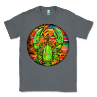 Charcoal Heather lobster round Classic Tee - BarkalooDesign