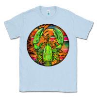 Dusty Blue lobster round Classic Tee - BarkalooDesign