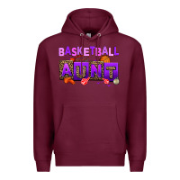 Burgundy basketball aunt Premium Hoodie - AdoDesignShop