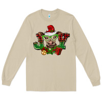 Mushroom christmas joy cow Long Sleeve Tee - BarkalooDesign