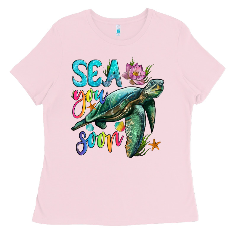 Sea You Soon With Sea Turtle Ladies Tee by Artiststas | Teevron