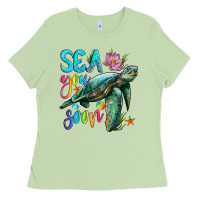 Matcha sea you soon with sea turtle Ladies Tee - Artiststas