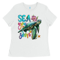 White sea you soon with sea turtle Ladies Tee - Artiststas