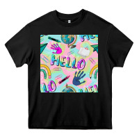 Black hello kindergarten seamless pattern Heavy Core Tee - BundleAndBundleShop